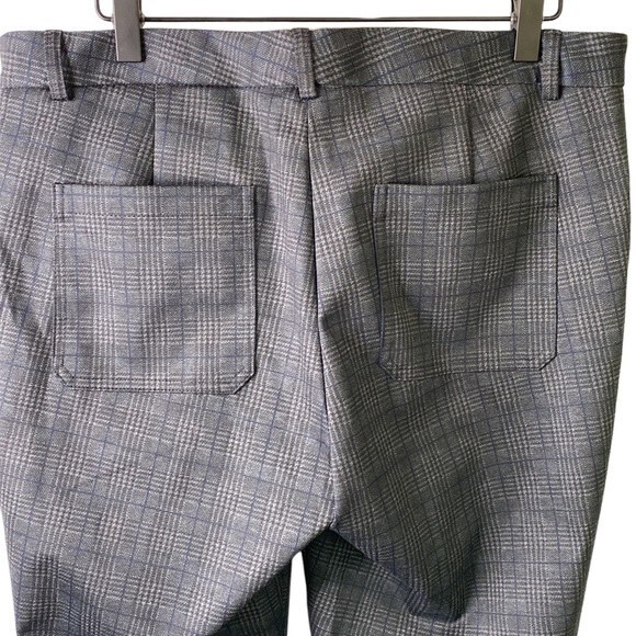 Calvin Klein Plaid Slim Fit Straight Leg Dress Pant Trouser High Waist Stretchy - Picture 5 of 13